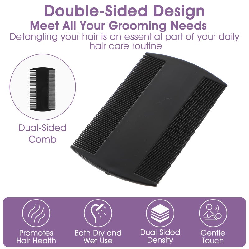 Qulkws 5 Pack 3.5" Double-Sided Pocket Comb, Mustache 2 Sides Combs, Dandruff Removal Hair Combs for Men's Beard Mustache Detangling Knots Hair Free - Image 3
